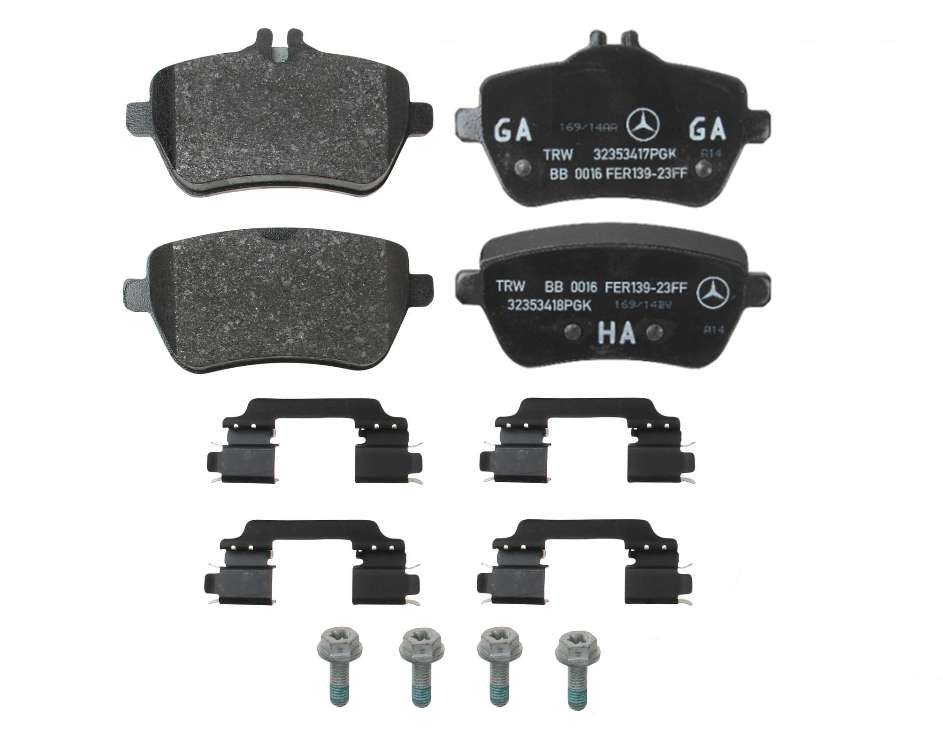 Genuine Mercedes 0084203420, A0084203420 Brake Pad Set; Rear Mercedes