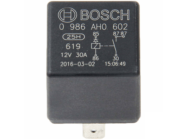  Bosch 0986AH0602 Mini relé 12V 20A, 2x87, IP5K4