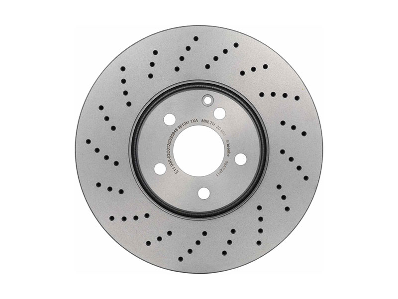 Brembo 09A82811 Disc Brake Rotor; Front; Vented; Cross-Drilled 330 x 32mm -  Mercedes