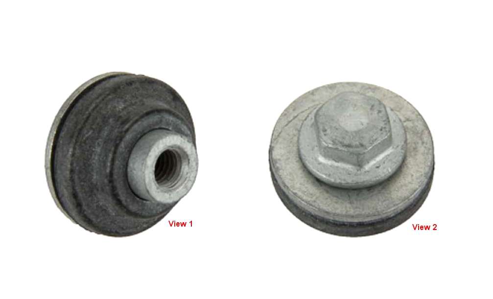 Genuine BMW 11121738607 Valve Cover Nut; 6mm Cap Nut with Washer and