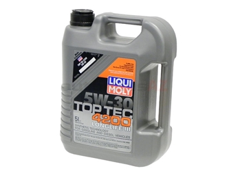 Liqui Moly Top Tec 4200 2011 Engine Oil; 5W-30 Synthetic; 5 Liter