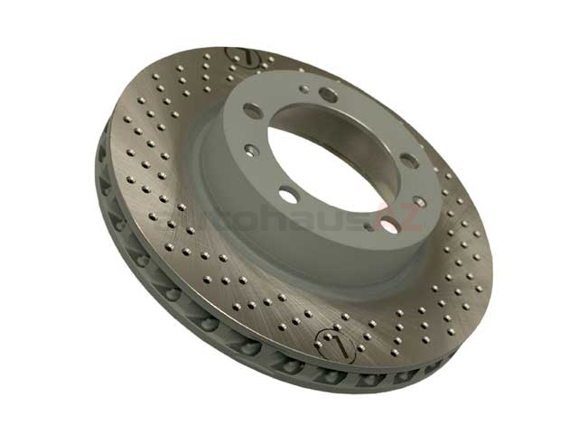 99335104301 Sebro Coated Disc Brake Rotor; Front Left; Directional; Vented 302x31mm; Cross-Drilled