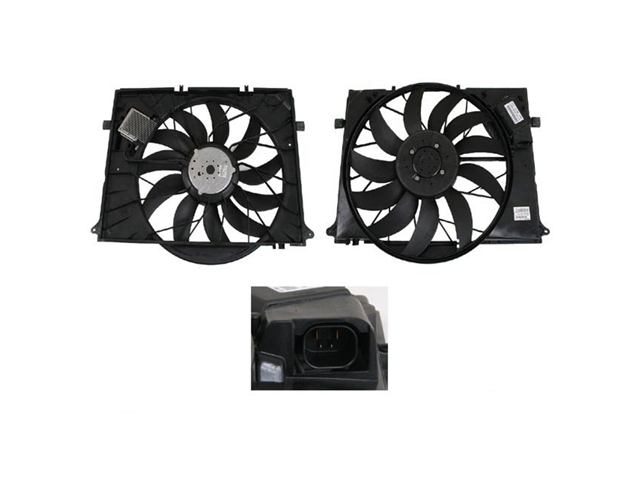 thumbnail image 2 of Topaz Radiator Cooling Fan Assembly For Mercedes W220 S600 CL600 CL55 CL65 2 of 5