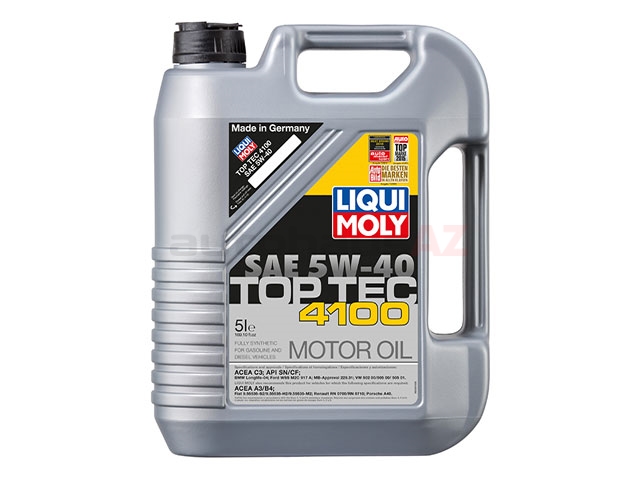 Liqui Moly Top Tec 4100 2330 Oil; 5W-40 Synthetic; 5 Liter | 5W40 LM2330