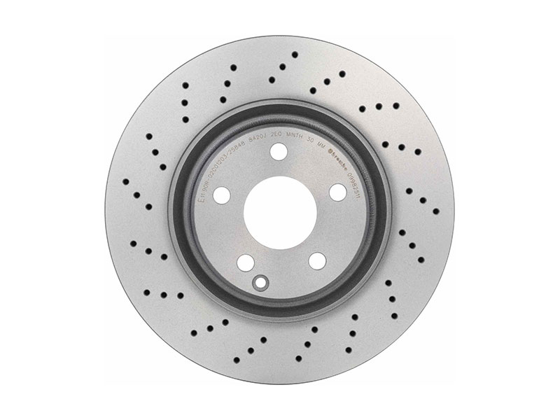 Detroit Axle - 11.61 inch Front Drilled Slotted Disc Brake Rotors for Mercedes-Benz E320 E350 E500