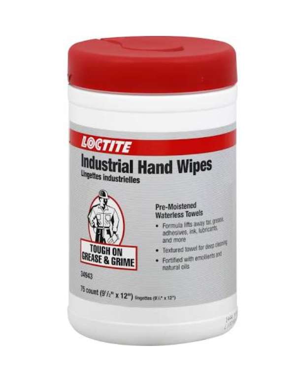 Loctite 34943, 337637 Hand Wipes; 75 count Container LOCTITE