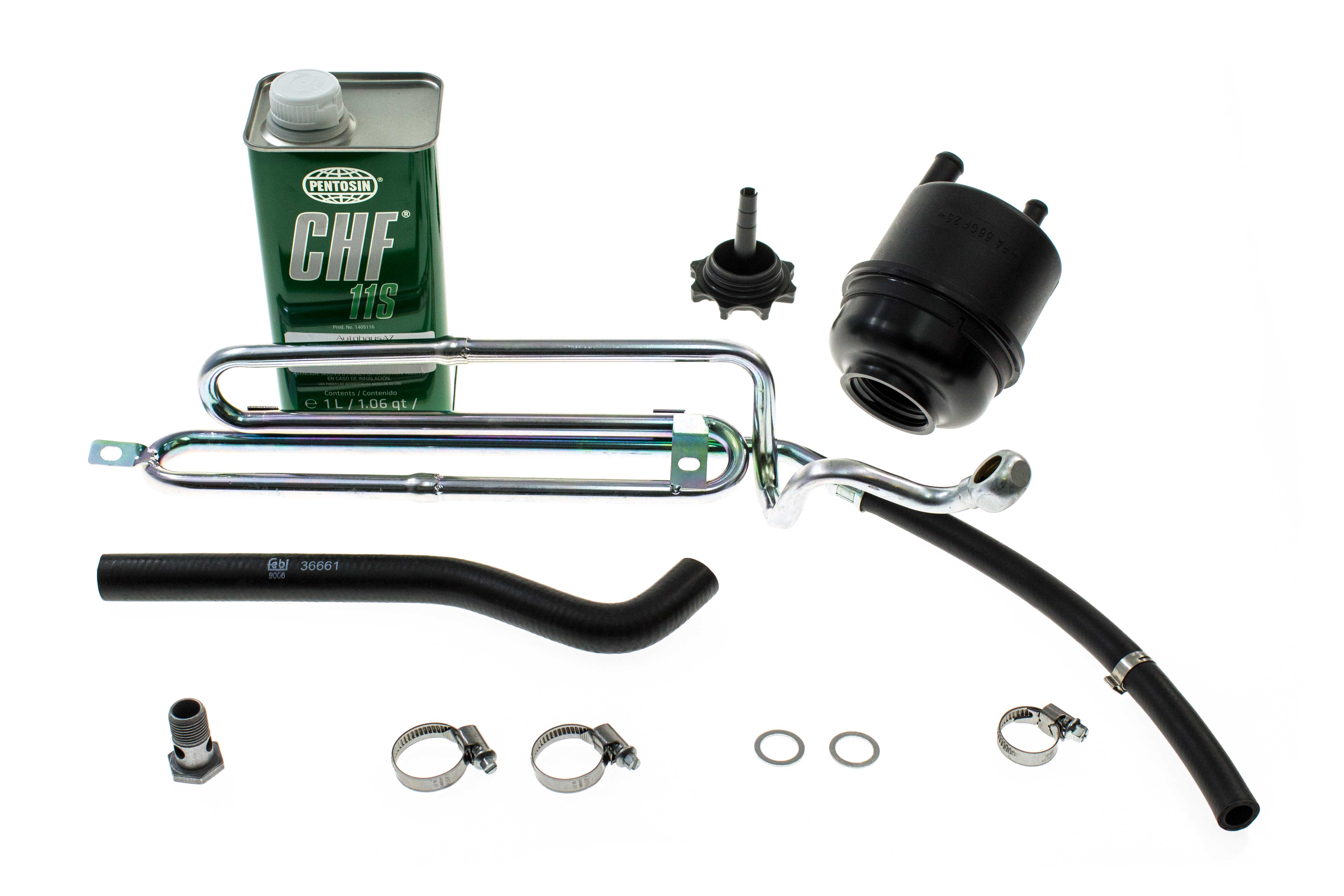 36PSRESLATEKIT AAZ Preferred Power Steering Reservoir; Reservoir, Hoses, Clamps, Hyd Fluid; KIT