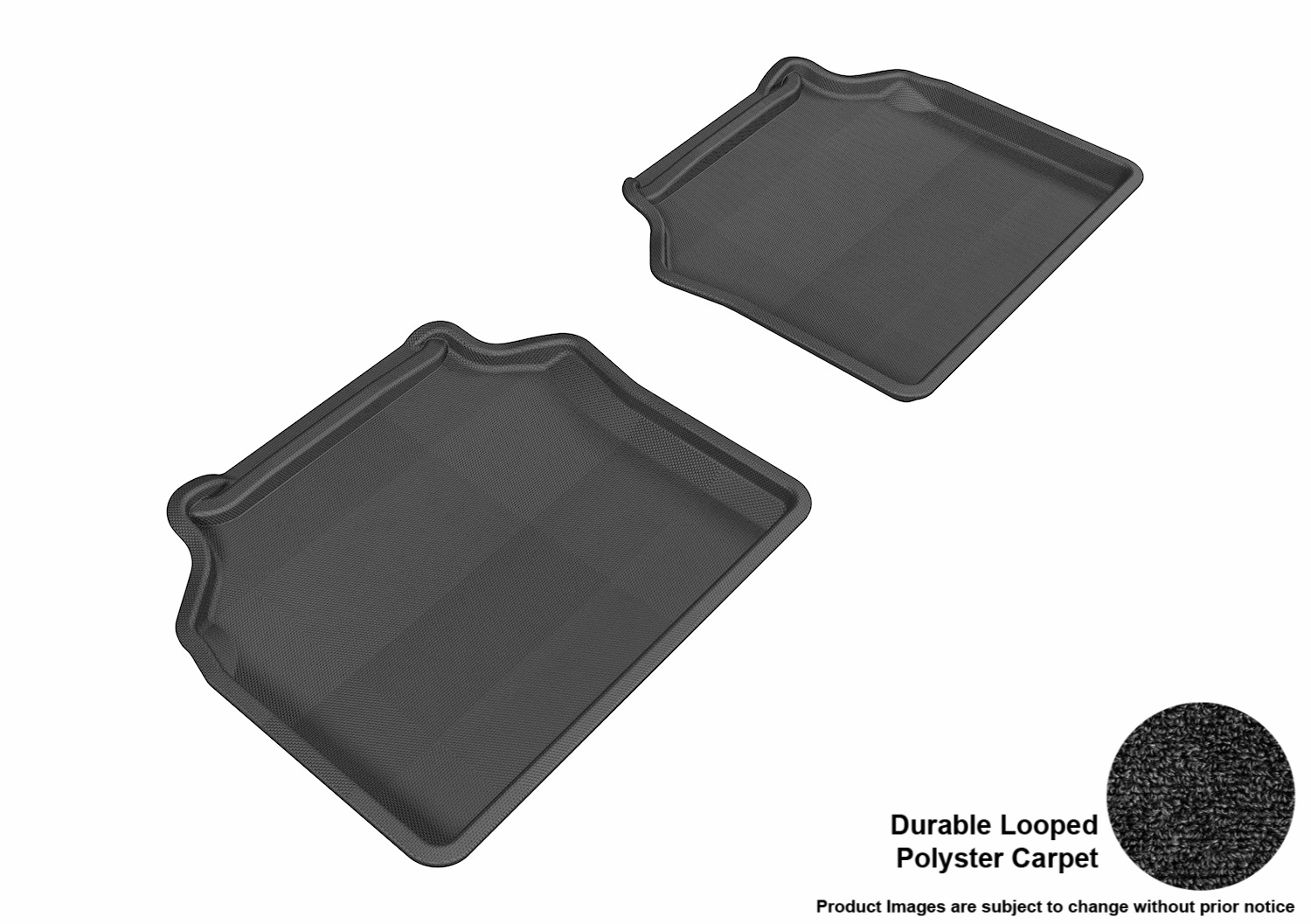 3D MAXpider L1BM01822209 Floor Mat Set; Black; Durable Looped Poly Carpet; Rear BMW