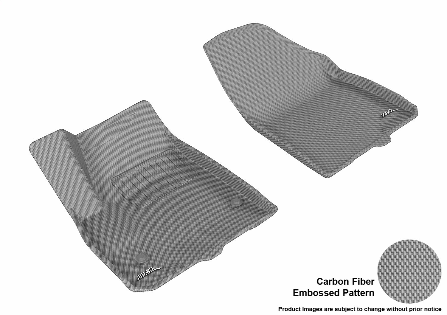 3D MAXpider L1CD01611501 Floor Mat Set; Gray; Carbon Fiber Texture ...