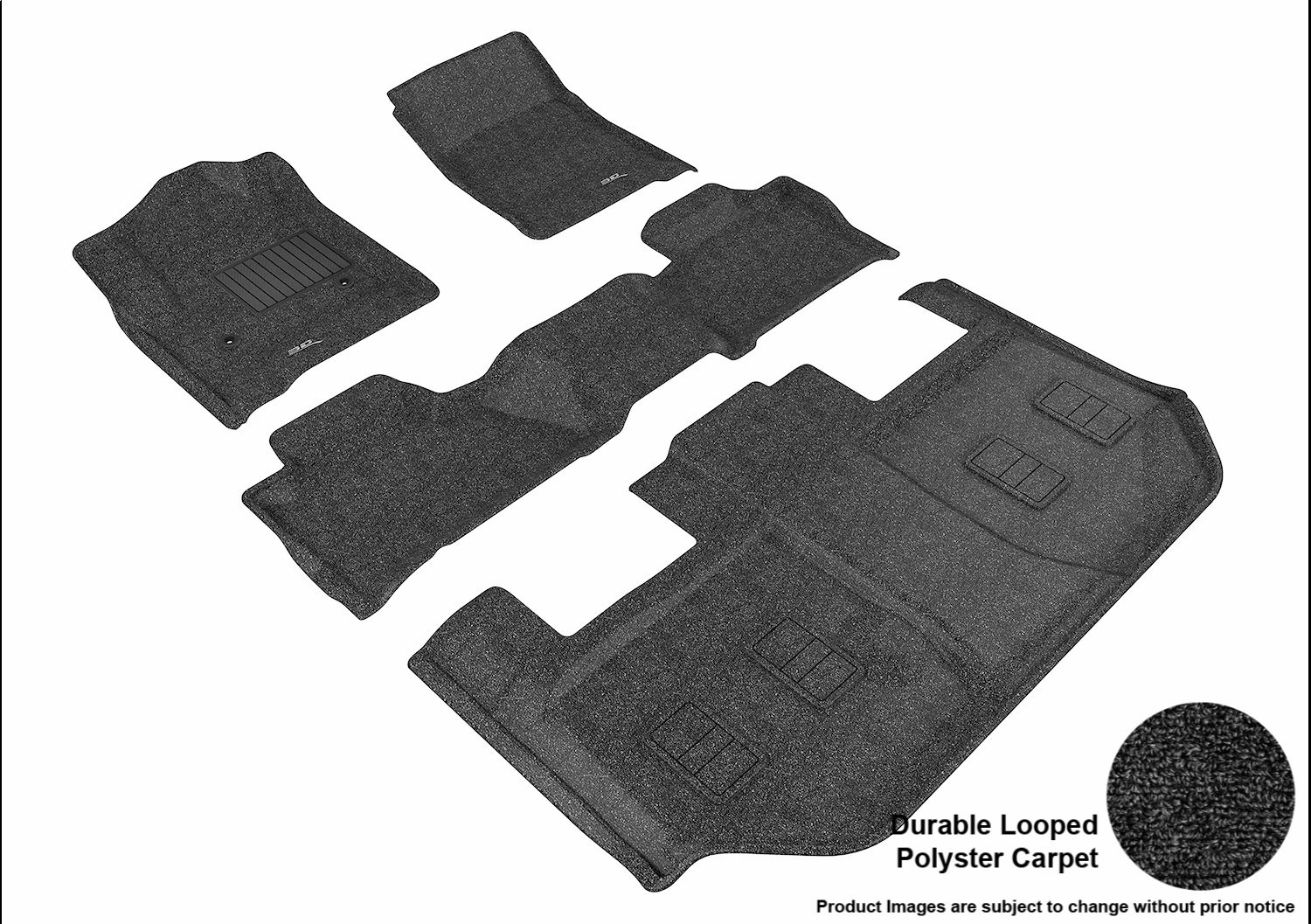 3D MAXpider 3DML1CH05802209 Floor Mat Set; Black; Durable Looped Poly
