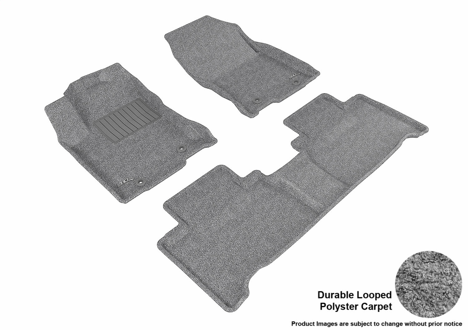 3D MAXpider L1LX05102201 Floor Mat Set; Gray; Durable Looped Poly