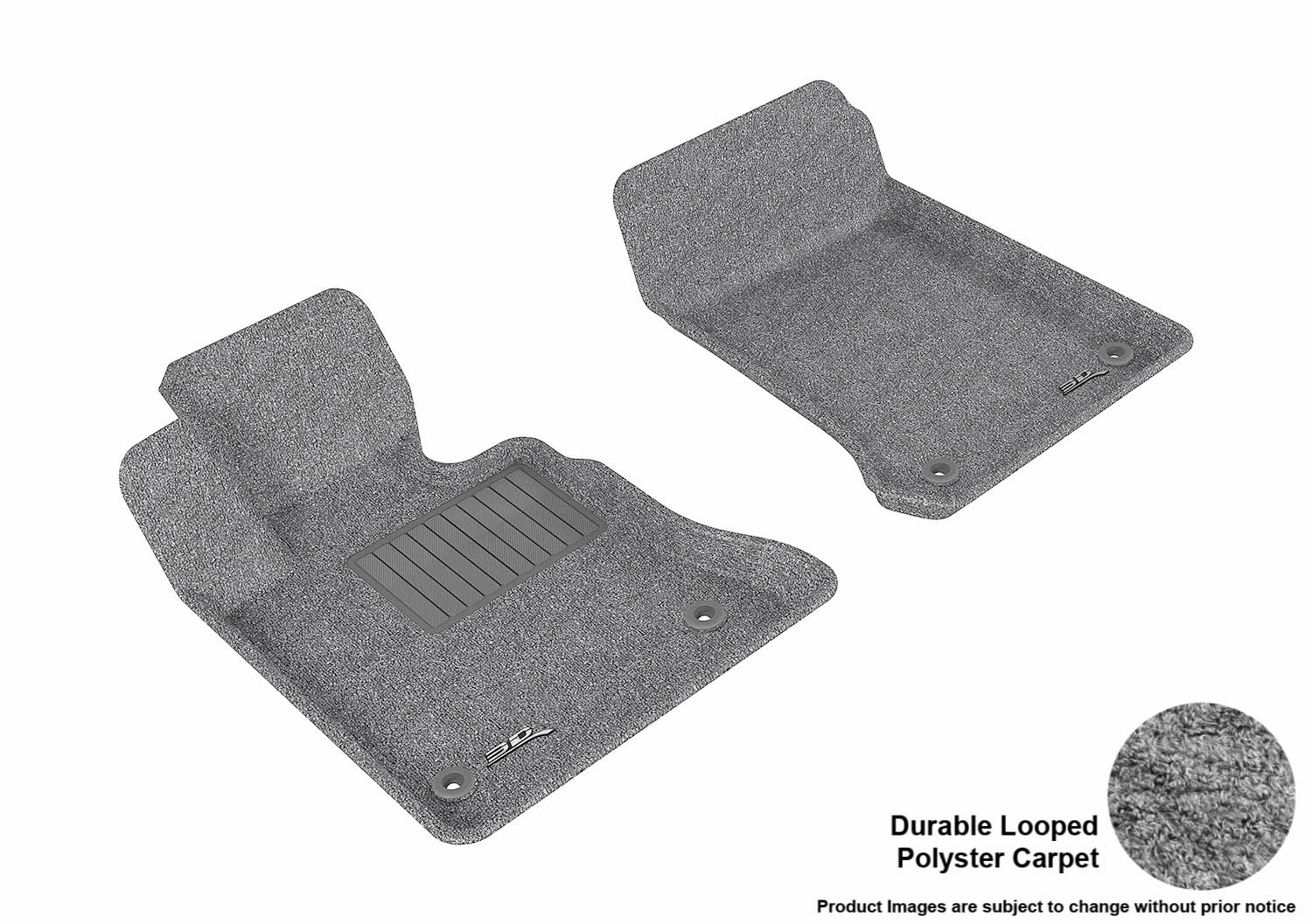 3D MAXpider L1MB06512201 Floor Mat Set; Gray; Durable Looped Poly