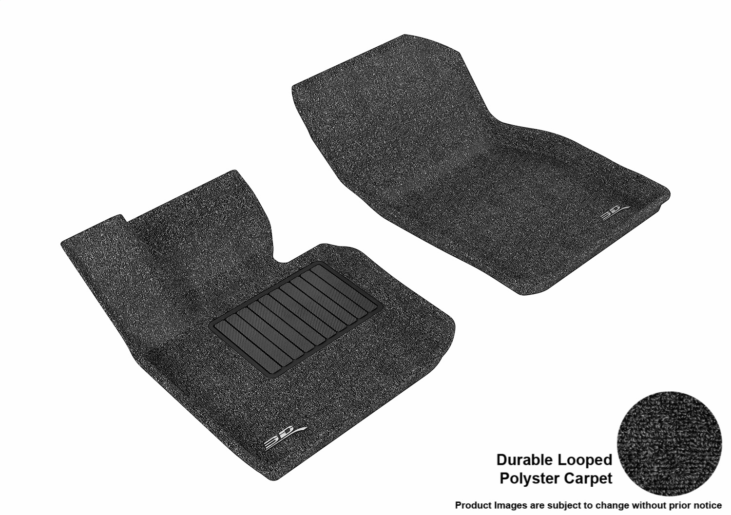 3D MAXpider L1MN01012209 Floor Mat Set; Black; Durable Looped Poly