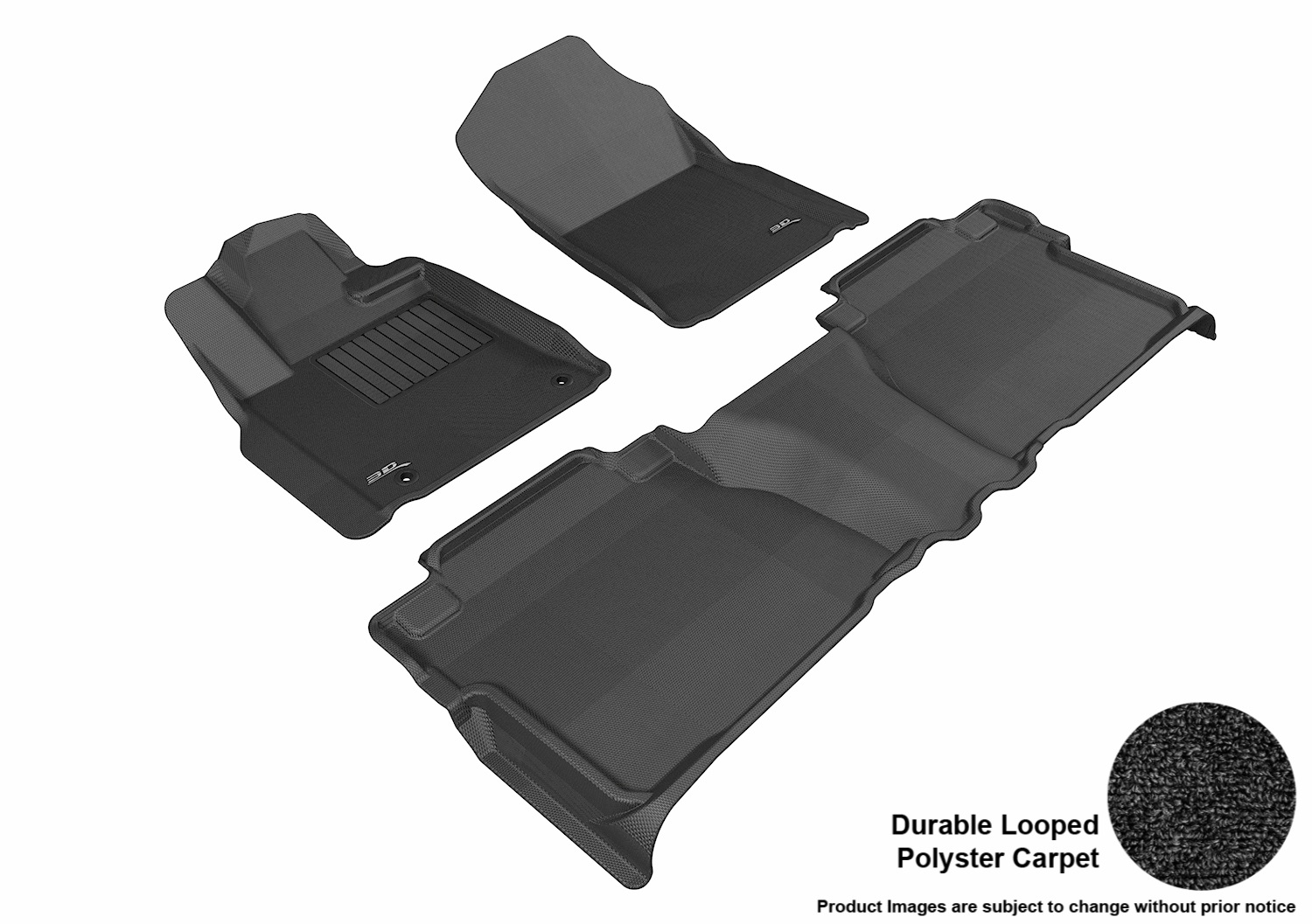 3D MAXpider 3DML1TY14702209 Floor Mat Set; Black; Durable Looped Poly