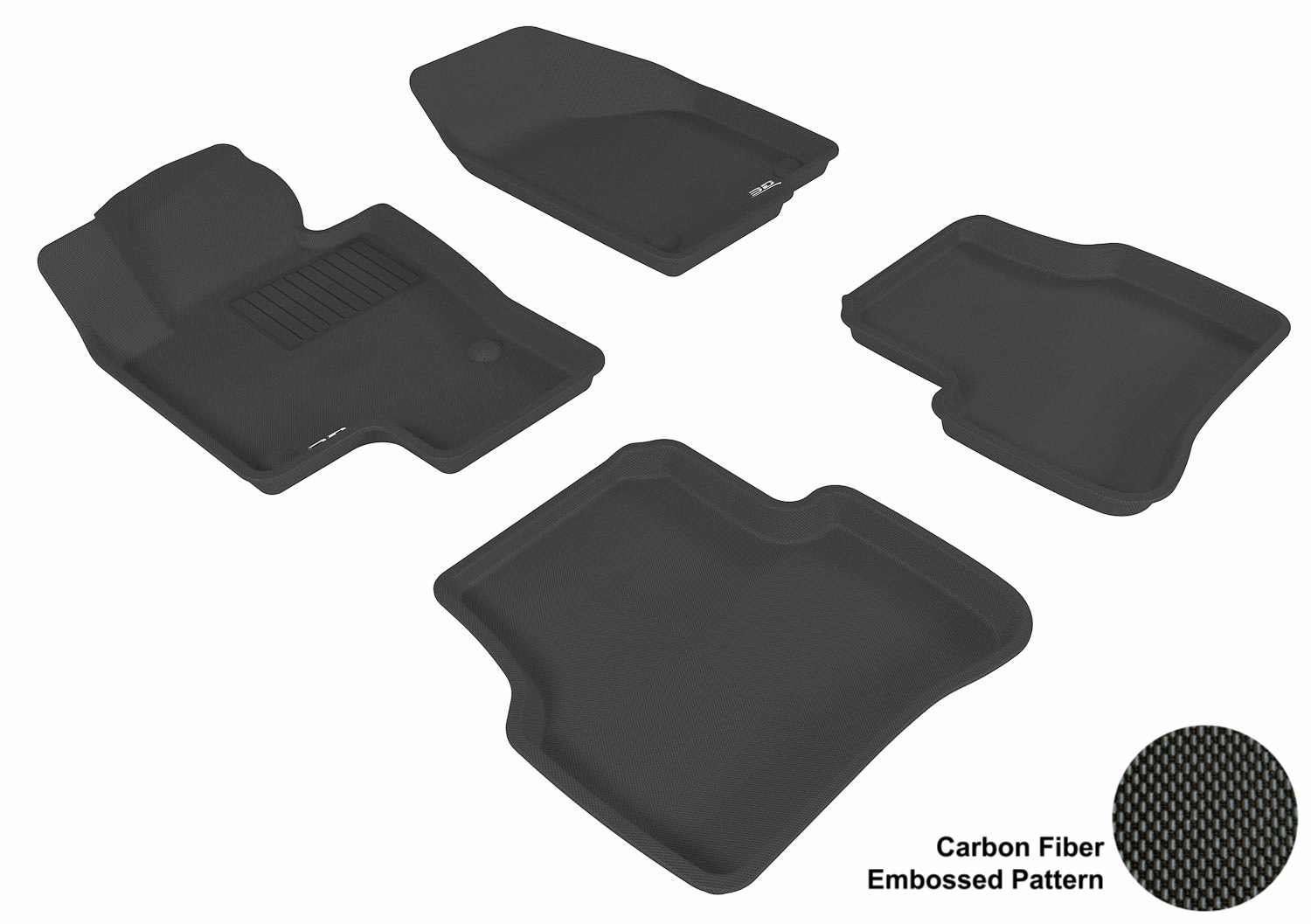 3D MAXpider KAGU 1st Row Floormat - Black | 2006-2012 Ford Fusion (L1FR01311509) main image 0