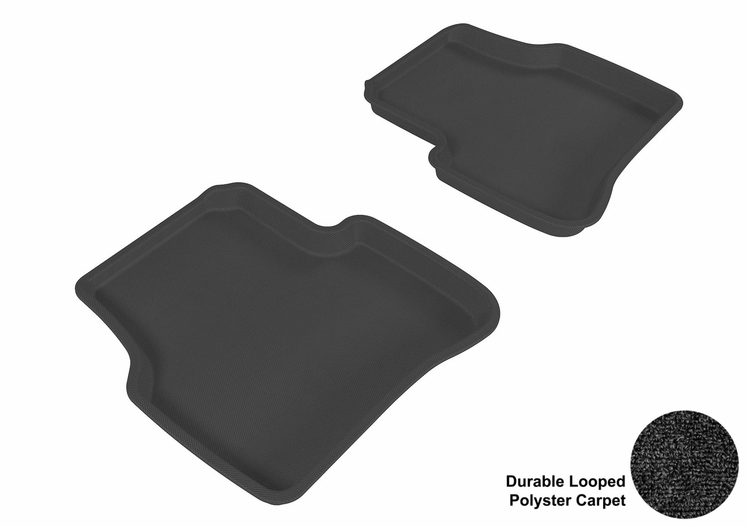 3D MAXpider L1VW01522209 Floor Mat Set; Black; Durable Looped Poly