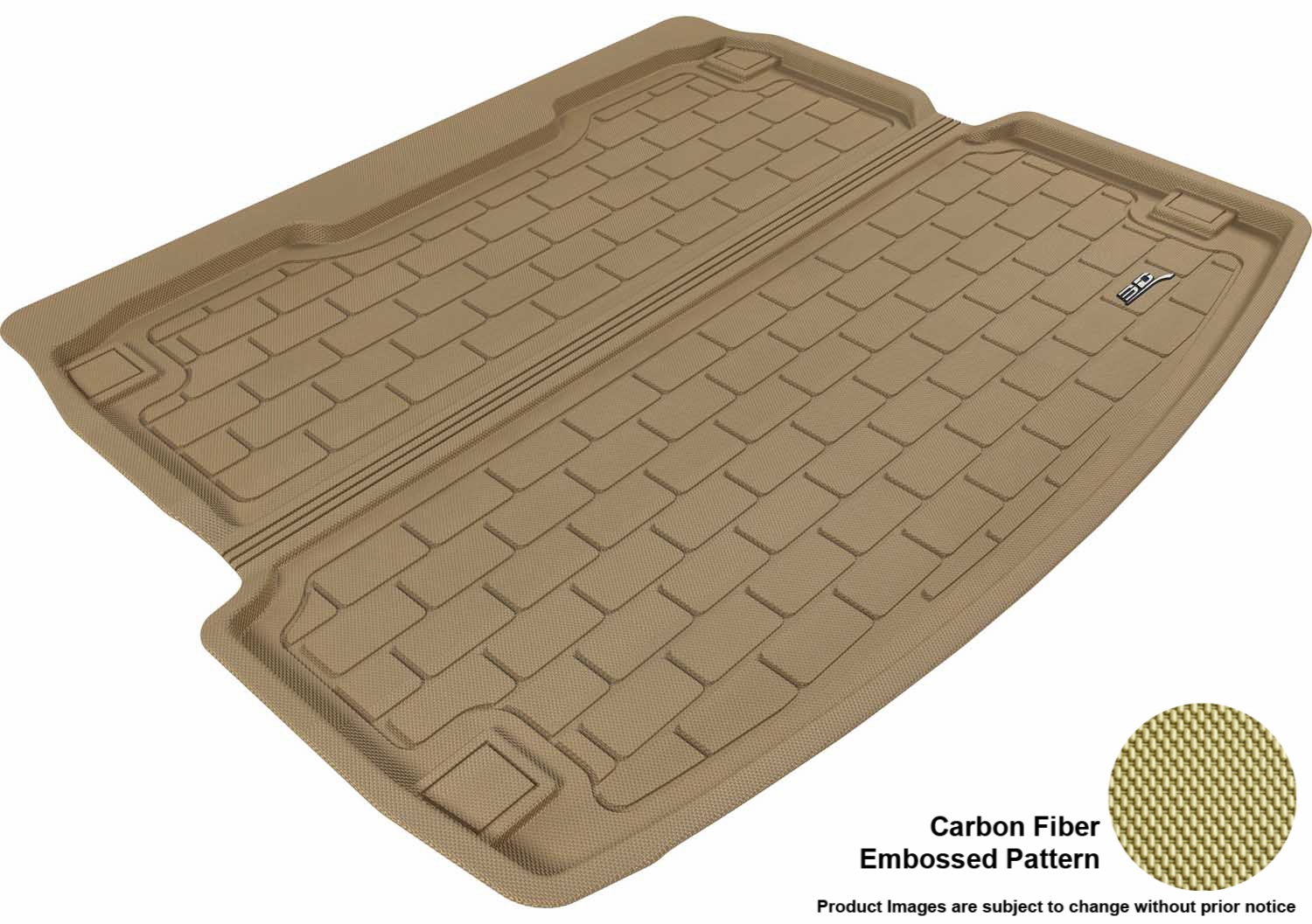 3D MAXpider M1AD0181302 Cargo Area Liner; Tan; Carbon Fiber Texture