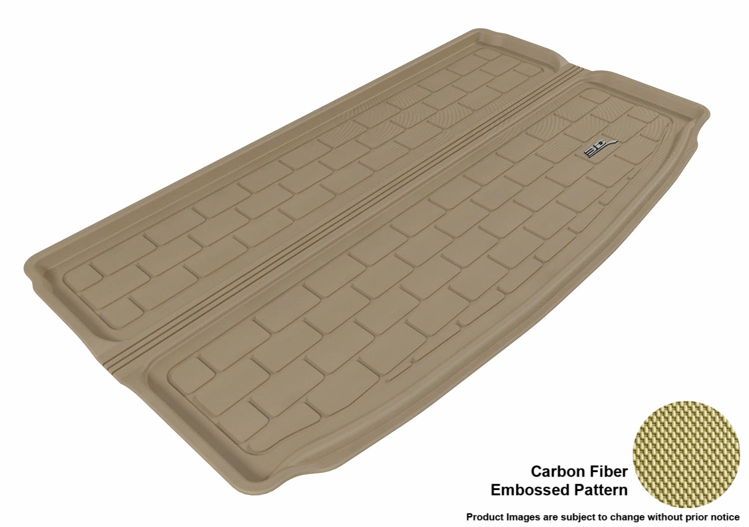 3D MAXpider M1MN0061302 Cargo Area Liner; Tan; Carbon Fiber Texture
