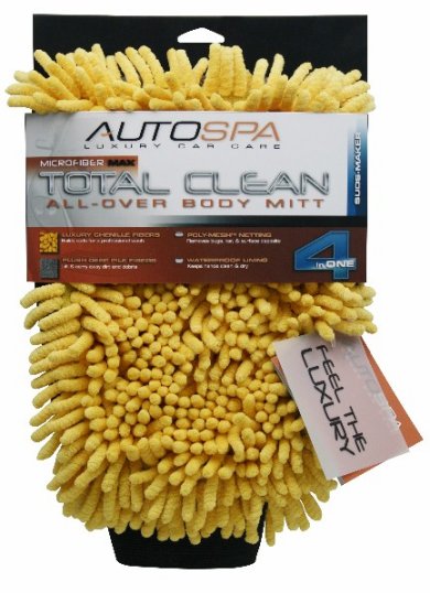 45602AS AutoSpa Car Care Mitt; Microfiber MAX 4-in-1 Total Clean All Over Body Mitt