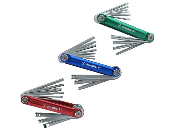 GreatNeck Tools 68013 Hex Key; Folding Ball End Hex and Star/Torx Key
