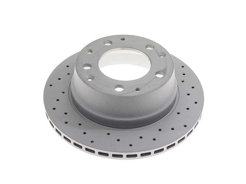 90135204114SP Zimmermann Sport Z X-Drilled Disc Brake Rotor; Rear; Vented; Cross-Drilled