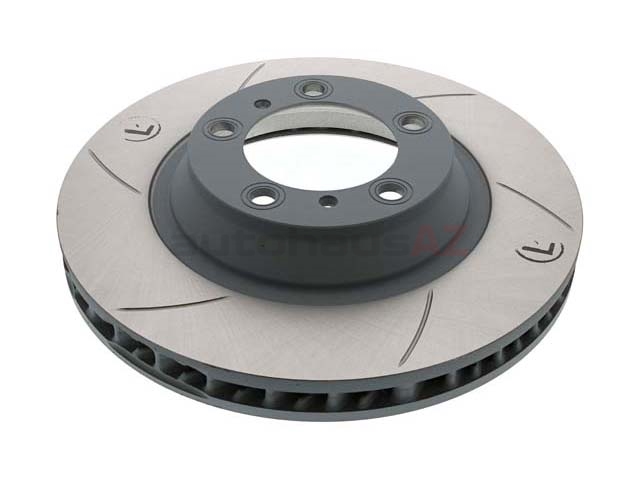 909381C Sebro Slotted & Coated Disc Brake Rotor; Front Left