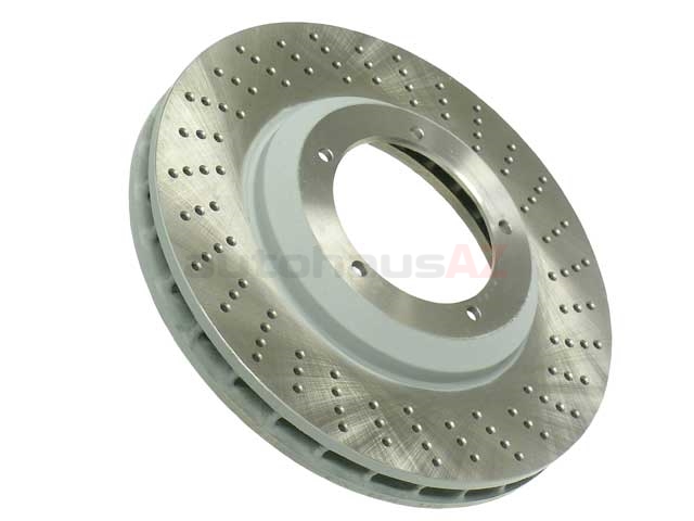 93035104802 Sebro Coated Disc Brake Rotor; Front Right; Directional; Vented 304x32mm; Cross-Drilled