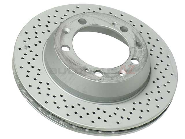 99335204102 Zimmermann Coat Z Disc Brake Rotor; Rear; Vented; Cross-Drilled