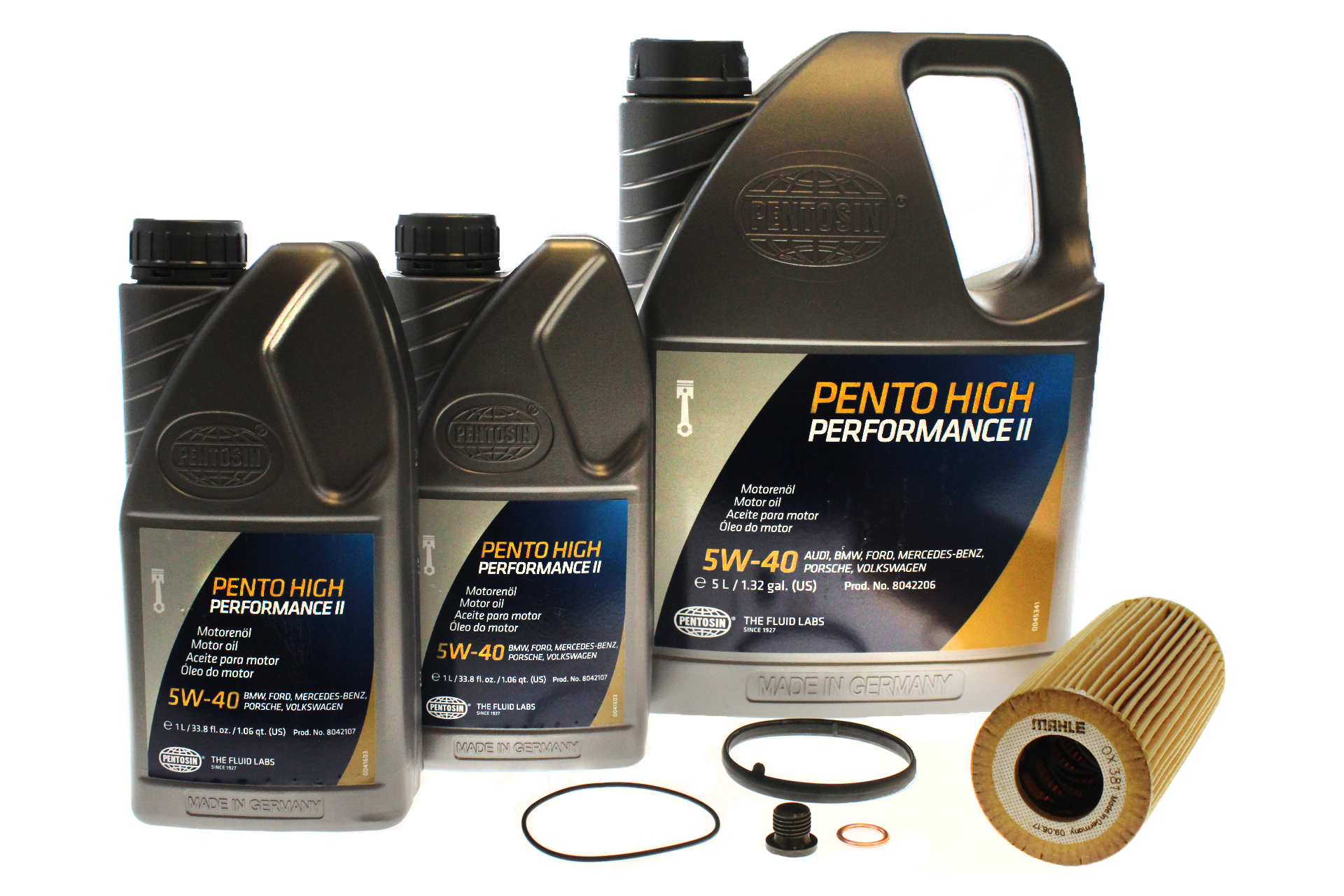 AAZ Preferred A4OILCG10 Oil Filter Kit; Complete Oil Change Kit; 5W40