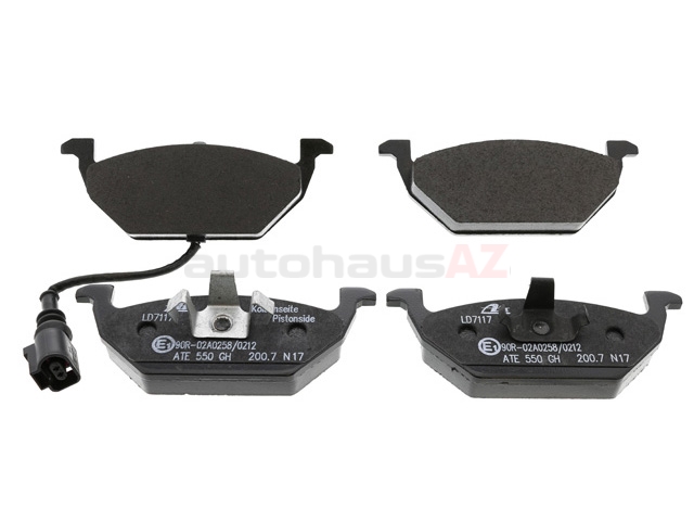 ATE Ceramic 1J0698151F, LD7117 Brake Pad Set; Front - VW