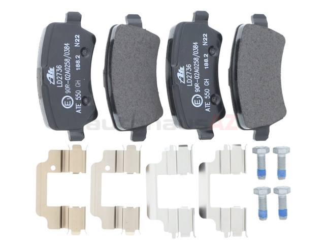 ATE Ceramic 31408670, LD2736 Brake Pad Set; Rear - Volvo