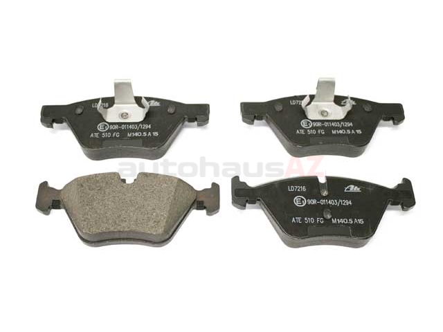 まぁ ATE Ceramic 34116771868, LD7216 Brake Pad Set; Front - BMW