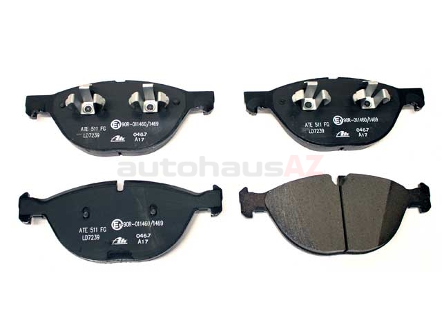 ATE Ceramic 34116791514, LD7239 Brake Pad Set; Front - BMW