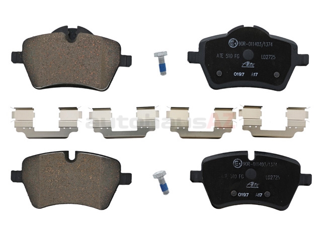 ATE Ceramic 34116798469, LD2725 Brake Pad Set; Front - Mini