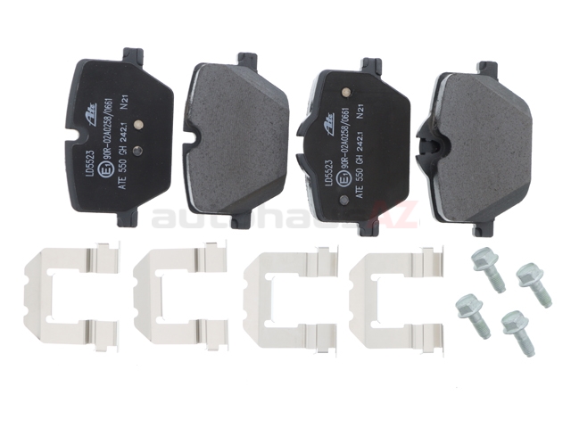 34206888835 ATE Ceramic Brake Pad Set; Rear
