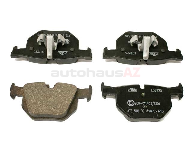 34216790762 ATE Ceramic Brake Pad Set; Rear