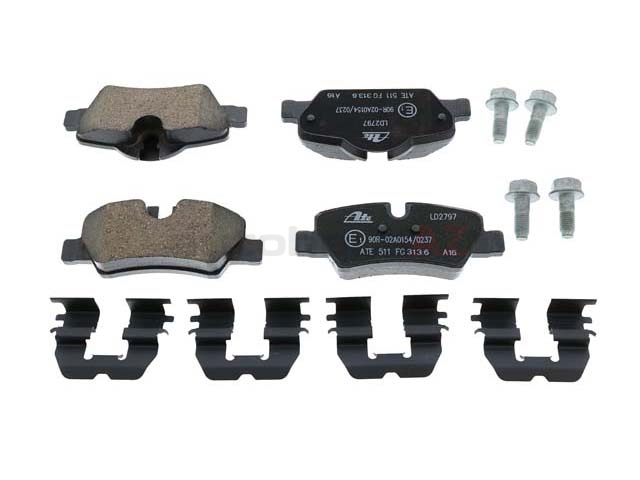 34216871300 ATE Ceramic Brake Pad Set; Rear