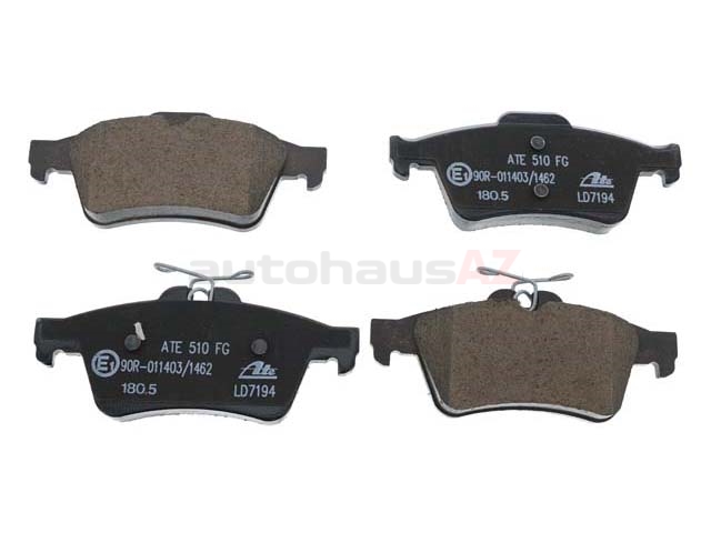 99900003 ATE Ceramic Brake Pad Set; Rear