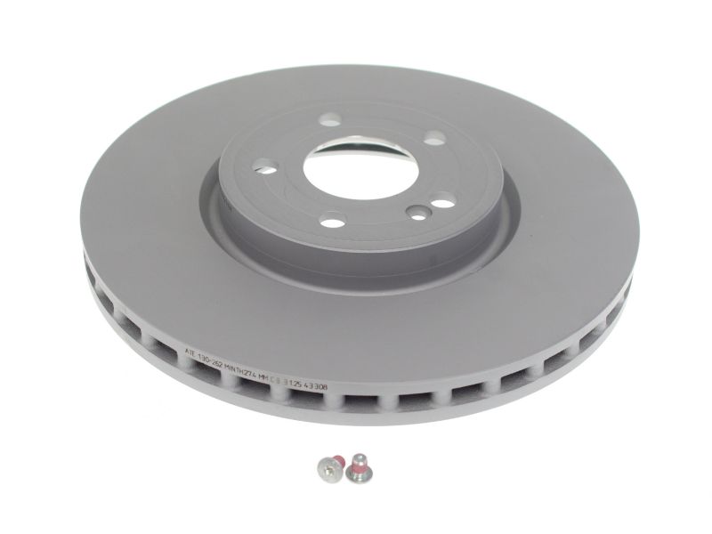 247421191207 ATE Coated Disc Brake Rotor; Front
