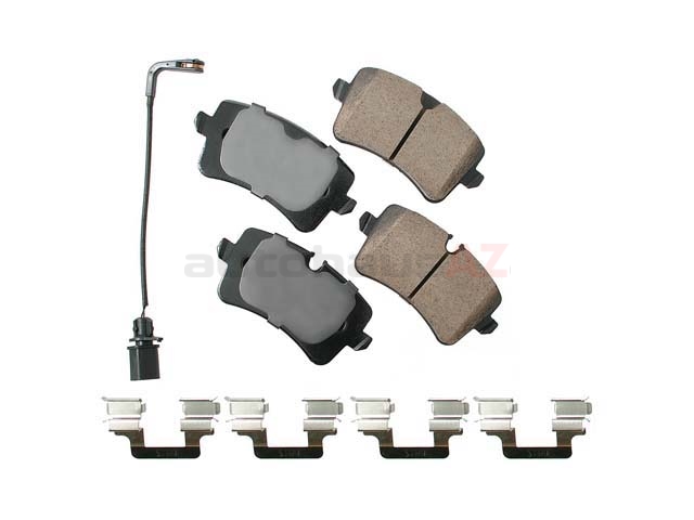 9A769845100 Akebono Euro Brake Pad Set; Rear