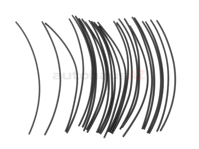 18693 Auveco Heat Shrink Tubing (25 Pack); Black Thin Wall; 3/64" (.046")