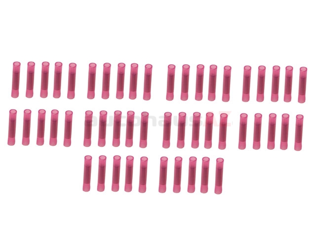 5791 Auveco Butt Connector (50 Pack); 22-18 Gauge (Red); Nylon Insulated