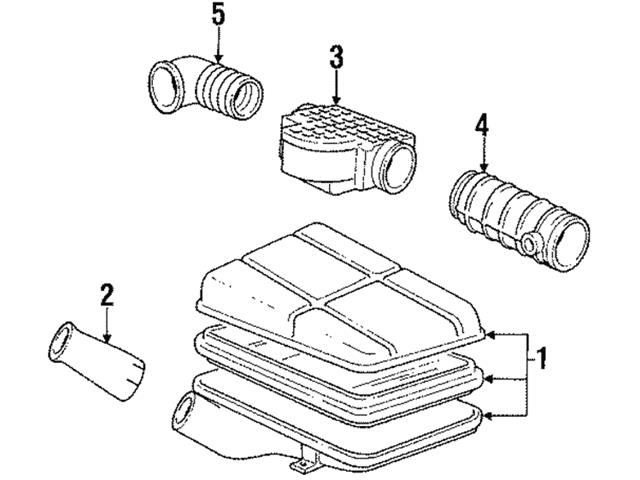 13541707080 Genuine BMW Air Intake Hose; Air Flow Meter to Throttle Housing