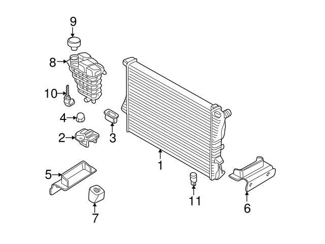 Genuine BMW 17108254248 Radiator Mount Bracket; Right - BMW