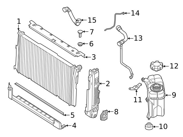 Genuine BMW 17117848790 Radiator Air Seal; Left, Right - BMW