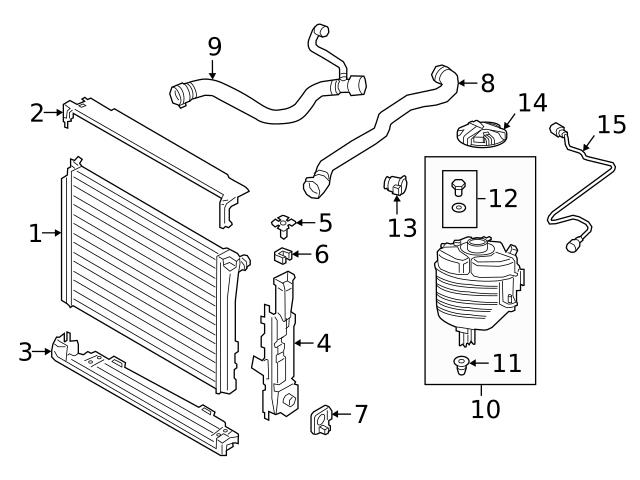 Genuine BMW 17118666739 Radiator; Inner - BMW