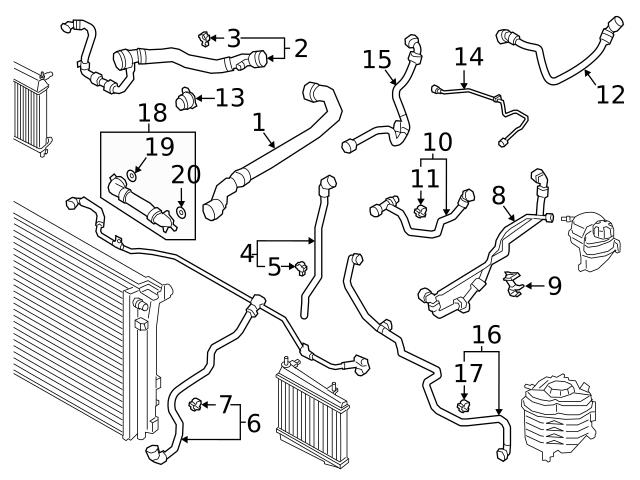 Genuine BMW 17128653615 Engine Coolant Overflow Hose - BMW