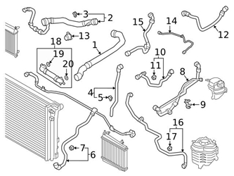 17485339 Genuine BMW 17128654893 Transmission Oil Cooler Line Clamp - BMW
