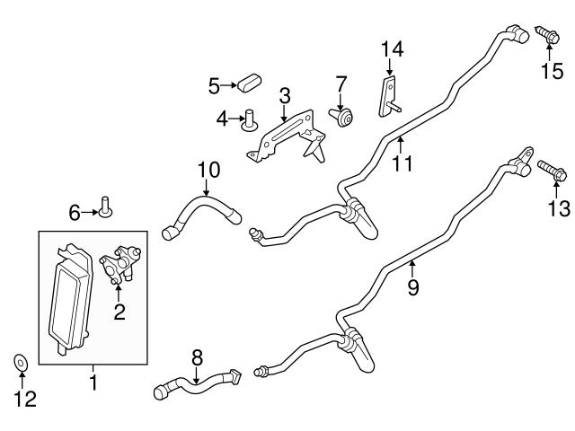 Genuine BMW 17227592475 Auto Trans Oil Cooler Hose; Rear - BMW
