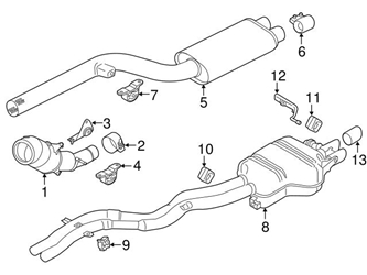 17802829 Genuine BMW 18307802829 Exhaust Hanger - BMW